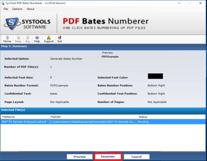 add bates numbers to pdf online free
