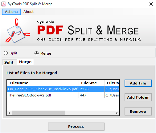 merge multiple PDF files