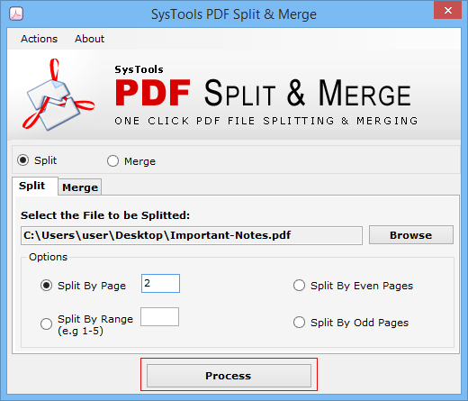 options to split PDF files